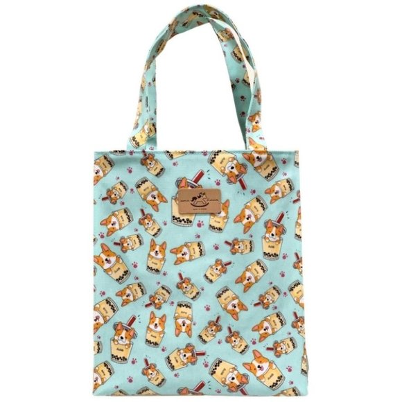 Uma Hana Handbags - Waterproof Boba Corgi Large Tote Shoulder Bag Travel Purse